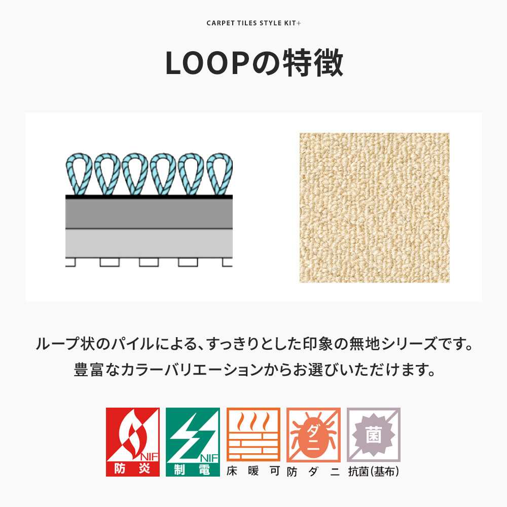 サンゲツ タイルカーペット スタイルキットプラス STYLE KIT＋ LOOP ループ
